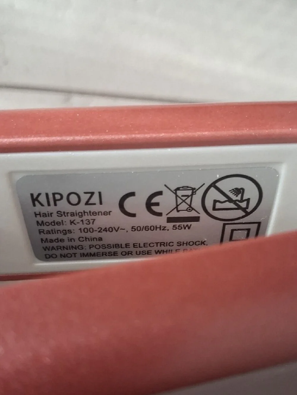 Kipozi Rose Gold Hair Straightener with Digital Display.Never Been Used.